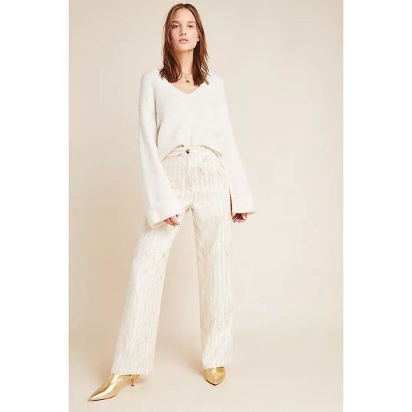 Anthropologie Pants - Anthropologie Porridge Kelyn Striped Trousers Size 8
